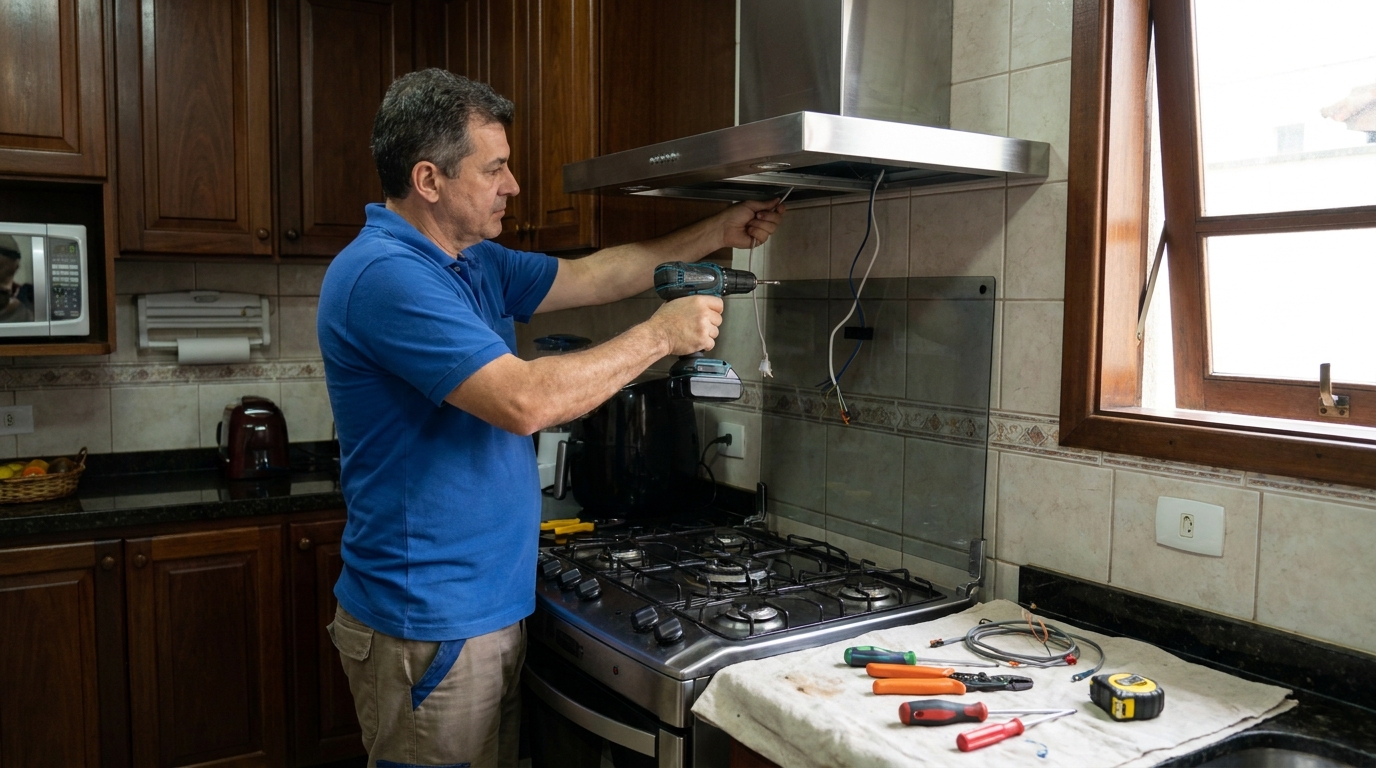 Instalacao de coifa e exaustor residencial em Ribeirão Preto‑SP