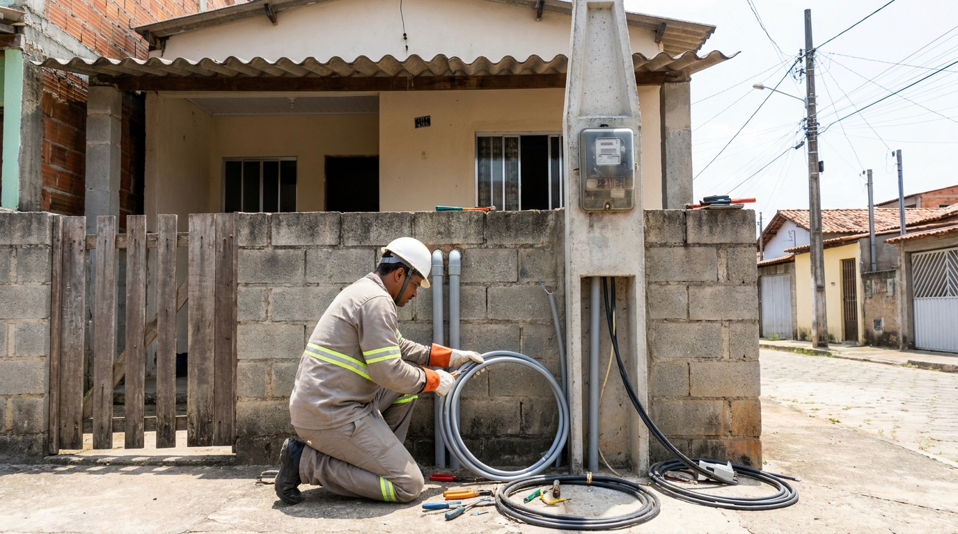 Instalacao de padrao de energia residencial em Ribeirão Preto‑SP
