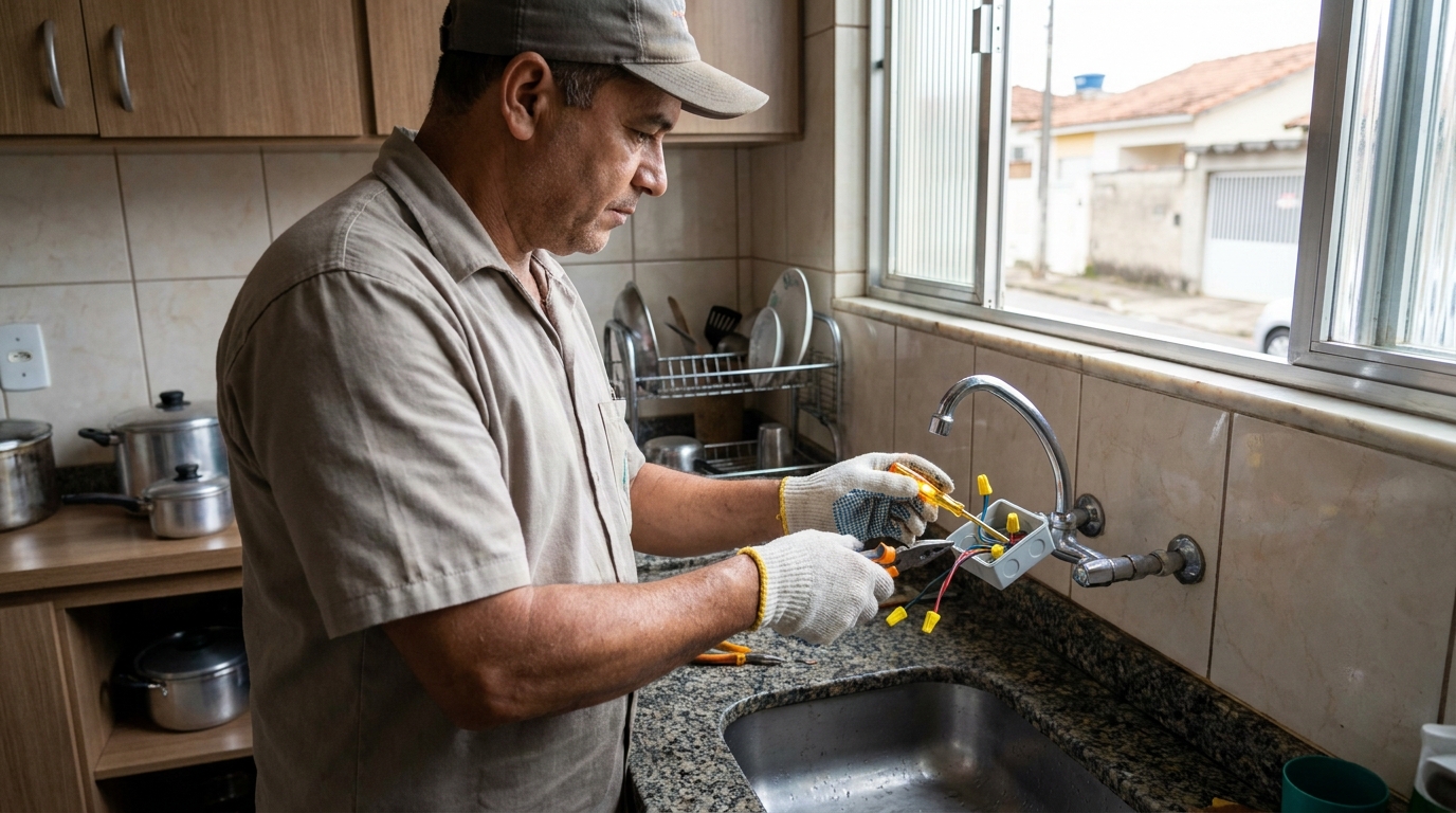 Instalacao de torneira eletrica profissional em Ribeirão Preto‑SP