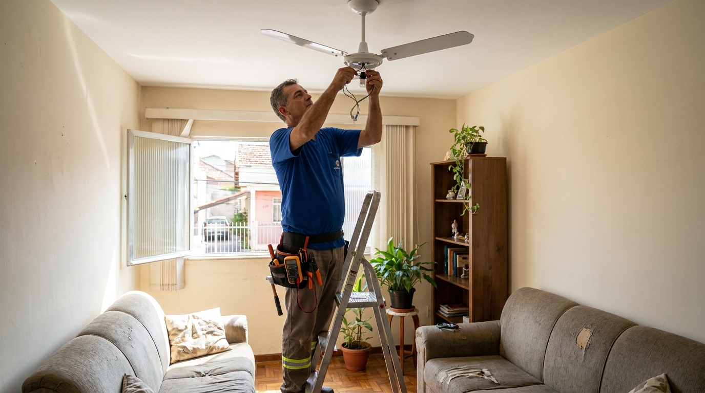 Instalacao de ventilador de teto em Ribeirão Preto‑SP