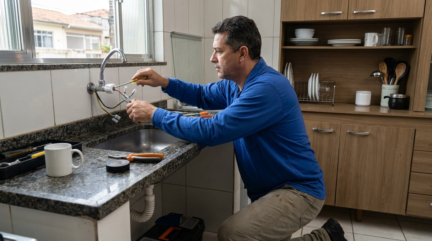 Troca de torneira eletrica em Ribeirão Preto‑SP